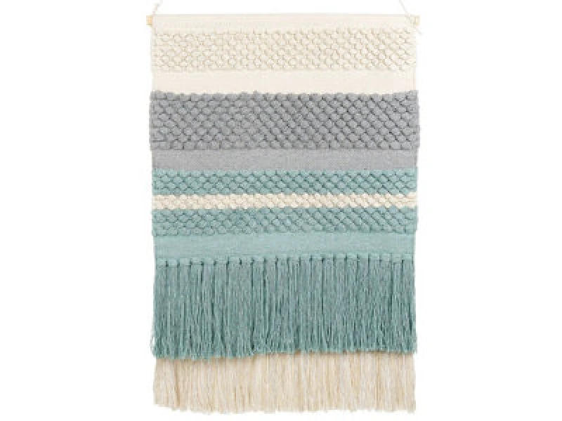 Image of Beliani Fabric Wall Hanging Pariko Cotton 105cm Green