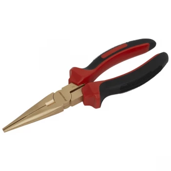 image of Sealey NS075 Long Nose Pliers 200mm - Non-Sparking