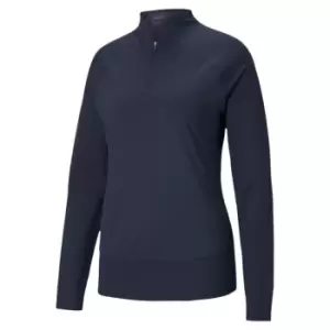 image of Puma Mesh Zip Top Womens - Blue