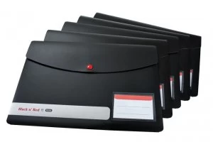 Image of Black n Red A4 Stud Wallets (Pack of 5) 400051532