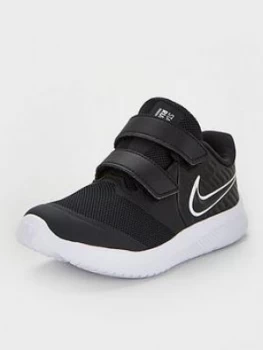 image of Nike Star Runner 2 Infant Trainer - Black/White, Size 9.5