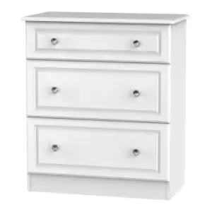 Lisbon Ready Assembled Three Drawer Chest White