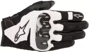 Image of Alpinestars SMX 1 Air V2 Gloves, black-white, Size 2XL, black-white, Size 2XL