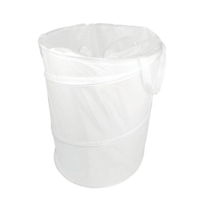 Image of Premier Housewares Pop Up Storage Hamper, Drawstring Top White