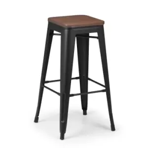 image of Julian Bowen Set Of 4 Grafton Backless Bar Stools