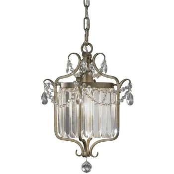 Image of Gianna - 1 Light Ceiling Pendant Silver, E27 - Elstead