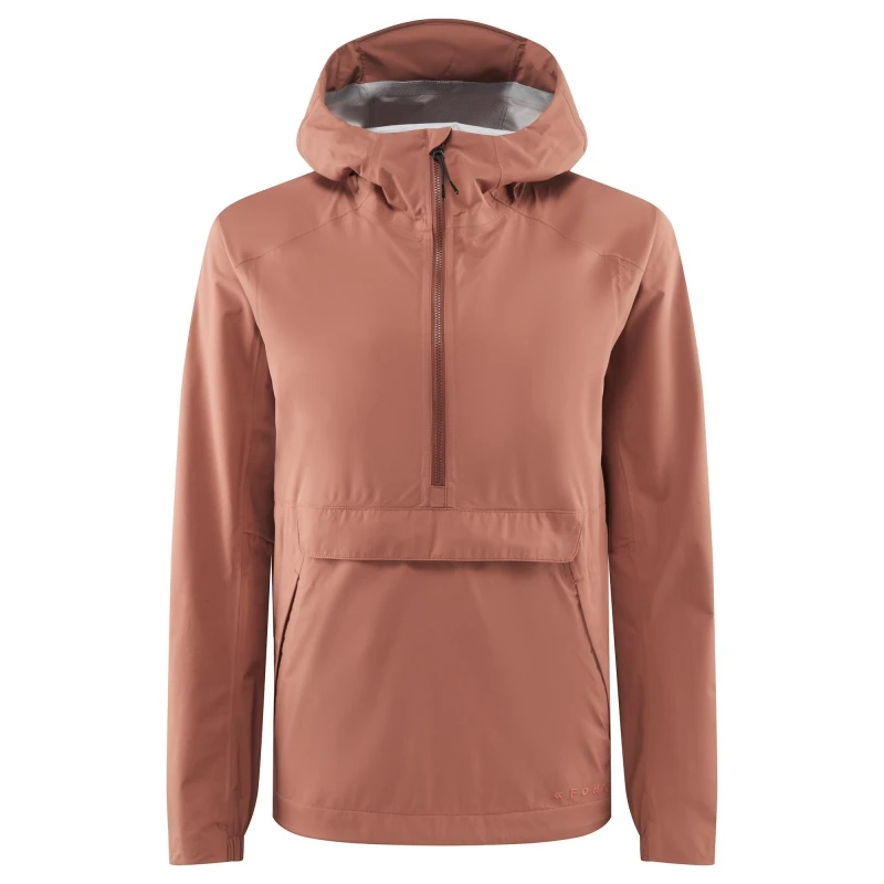 Image of Fohn Womens Waterproof Hooded Long Sleeve Rain Anorak Brown female 10 (S)