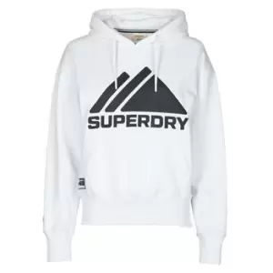 Image of Superdry MOUNTAIN SPORT MONO HOOD womens Sweatshirt in White - Sizes UK 10,UK 12,UK 14,UK 8