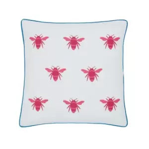 Image of Joules Homegrown Remedy Cushion 45cm x 45cm, Blue