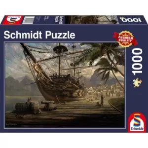 Image of Schmidt Ship at Anchor Jigsaw Puzzle - 1000 Pieces
