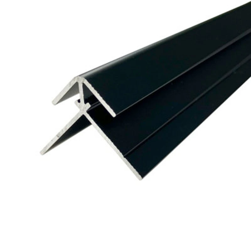 Image of Splashwall Panel External Corner Joint (L)2440mm (W)31mm (T)4mm - Matt Black
