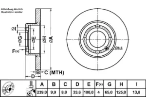 Image of ATE Brake disc 24.0110-0232.1 Brake rotor,Brake discs VW,SEAT,POLO (6N2),Polo Schragheck (6N1),Polo Classic (6V2),AROSA (6H)