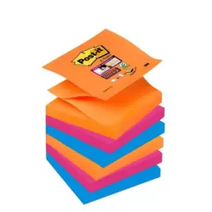 Image of Post-it Super Sticky Z-Notes Pad 90 Sheets Bangkok 76x76mm Ref R330-6SS-EG [Pack