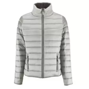 Image of SOLS Womens/Ladies Ride Padded Water Repellent Jacket (M) (Metal Grey)