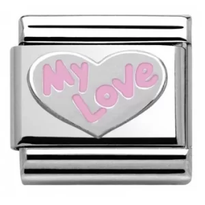 Image of Nomination CLASSIC Silvershine My Family My Love Pink Charm 330202/31