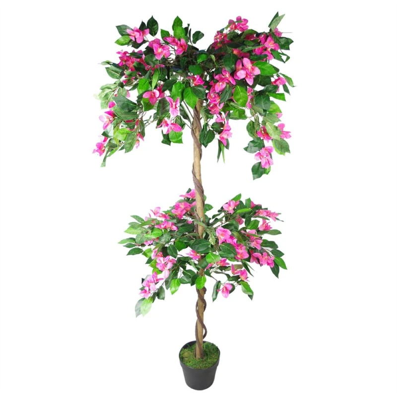 Image of Leaf Design 140cm XL Artificial Flowering Rhododendron Bush Tree