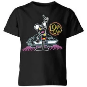 image of Danger Mouse 80's Neon Kids T-Shirt - Black - 11-12 Years