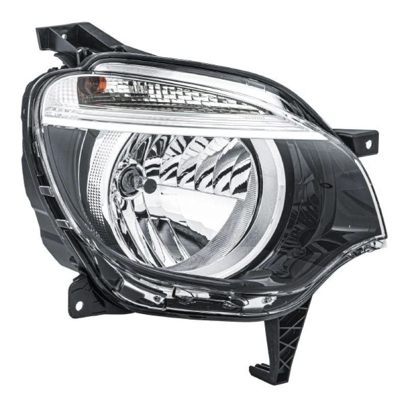 Image of HELLA 1LD 011 561-041 Headlights H4, Right, with motor for headlamp levelling, Halogen Headlight (259)