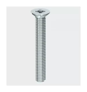 image of TIMco 5025CPM Machine Screw PZ3 CSK BZP M5 x 25mm Box of 100