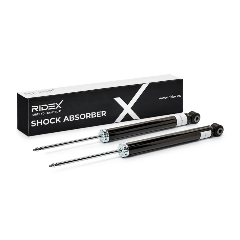 Image of RIDEX 854S20477 Shock absorber Rear Axle both sides, Gas Pressure, Twin-Tube Shock Absorber (854)