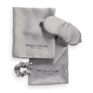 image of Revolution Haircare The Beauty Sleep Satin Sleep Set Silver