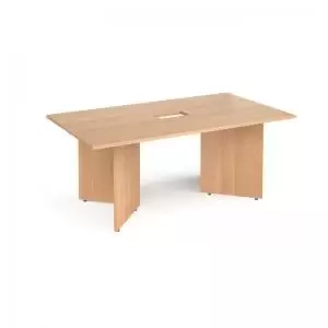 Image of Arrow head leg rectangular boardroom table 1800mm x 1000mm with
