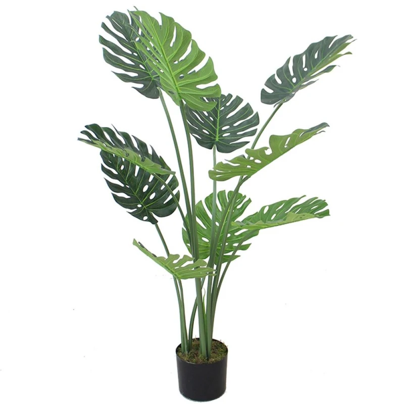 Image of Leaf Artificial Monstera Plant 120cm Luxury Cheese Plant 120cm 4ft Tall Botanik Green