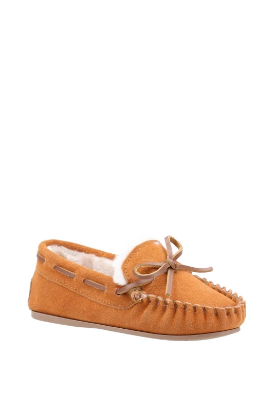 Image of Hush Puppies 'Addison' Suede Slippers Tan unisex
