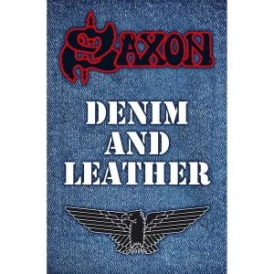 Image of Saxon - Denim & Leather Textile Poster