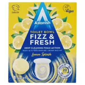 image of Astonish Cruelty-free Fizz & Fresh Lemon Splash Toilet Tablets, 200g