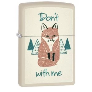 Image of Zippo Fox With Me Cream Matte Finish Windproof Lighter