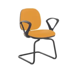 Image of Dams MTO Jota Fabric Visitors Chair with Fixed Arms - Costa Blue