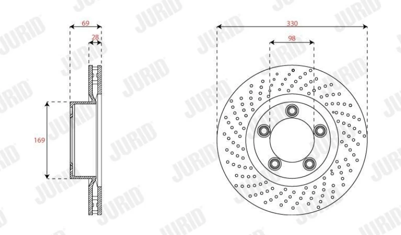 Image of Brake disc JURID 563535JC-1