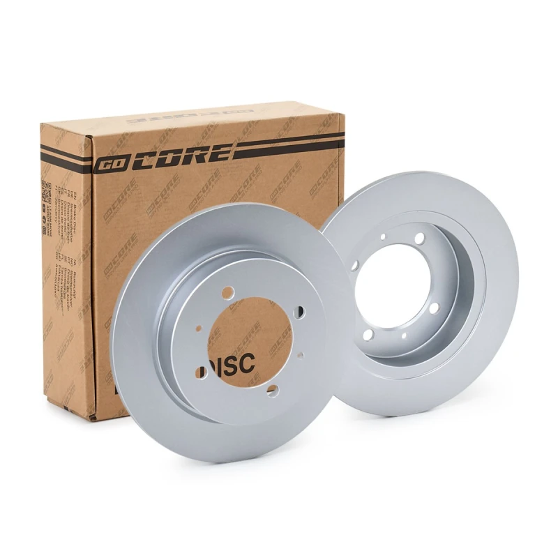 Image of goCORE GCH20027 Brake disc Rear Axle, Solid, Cast Iron, Coated, without bolts/screws Cast Iron Brake Disc (82)