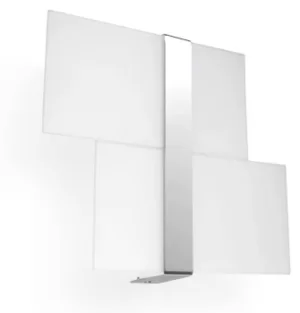 image of 2 Light Flush Wall Light White, Chrome, G9