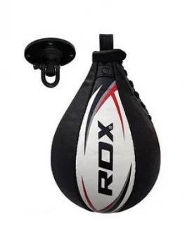 image of Rdx Leather Speed Ball - Multi Red/White