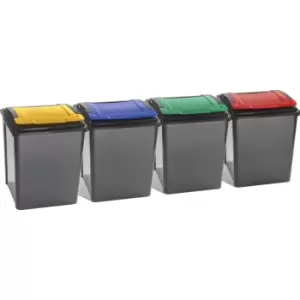 Image of Lift Top Green Recycling Bin - 50 Litre
