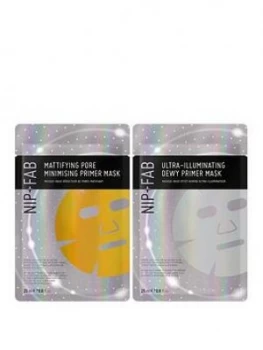 image of Nip + Fab Mattifying Oil Control Primer Mask & Ultra-Illuminating Dewy Primer Mask Duo