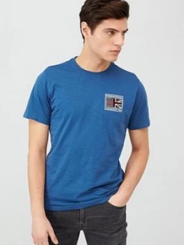 Image of Barbour International Steve Mcqueen Team Flags T-Shirt - Ink, Size L, Men