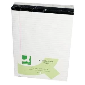 Image of Q-Connect Ruled Stitch Bound Executive Pad 104 Pages A4 White Pack of
