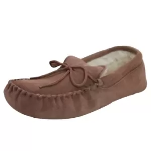 Image of Eastern Counties Leather Unisex Wool-blend Soft Sole Moccasins (11 UK) (Camel)