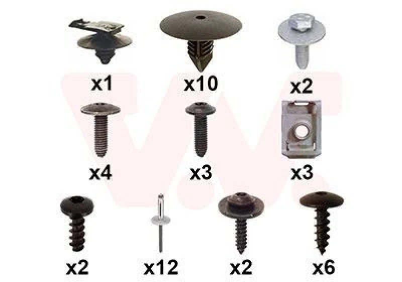 Image of VAN WEZEL Mounting Kit, bumper VAN WEZEL 4312794