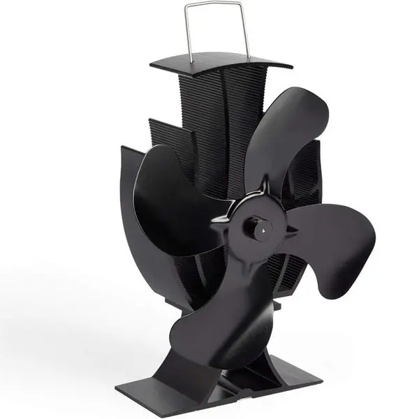 image of VonHaus Stove Fan Log Burner Fan with 4 Blades - Black One Size