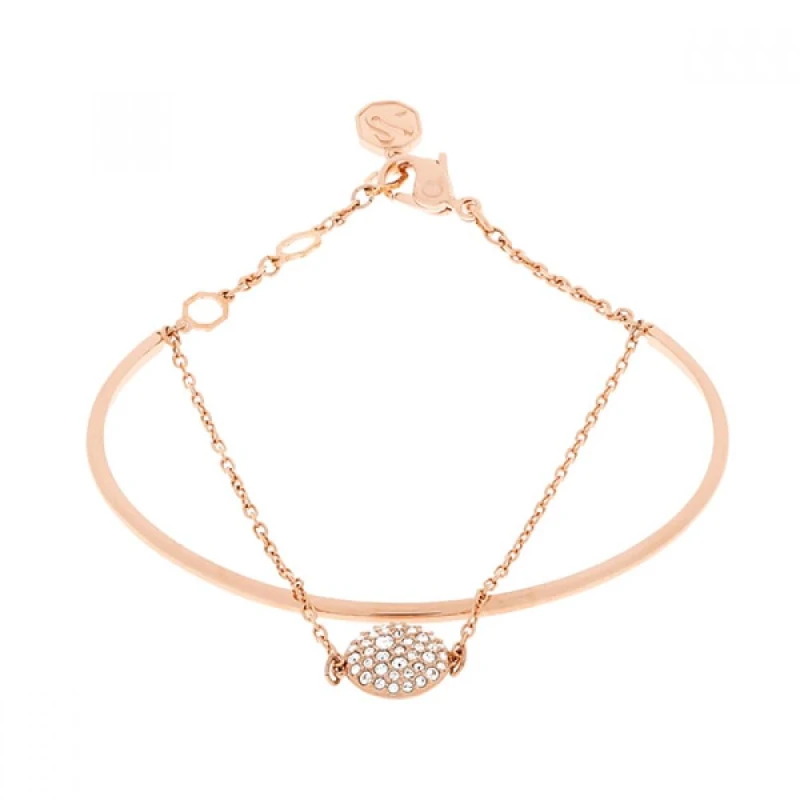 Image of Meteora White Rose Gold-tone Plated Bangle 5683452