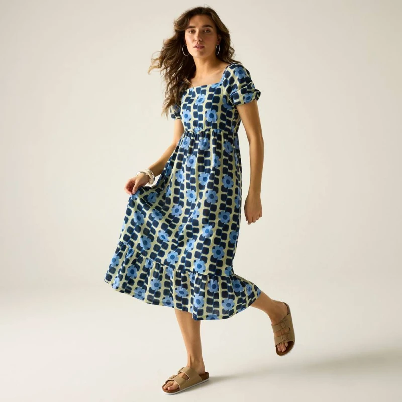 Image of Regatta Womens dress Regatta Orla Kiely Midi Summer Bleu Female 42
