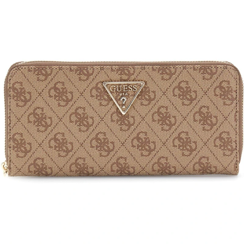 Image of Guess Laurel Zip-Around Wallet Latte female One Size
