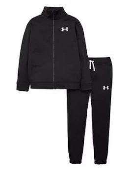 Image of Urban Armor Gear Boys Knit Tracksuit - Black/White, Size 11-12 Years