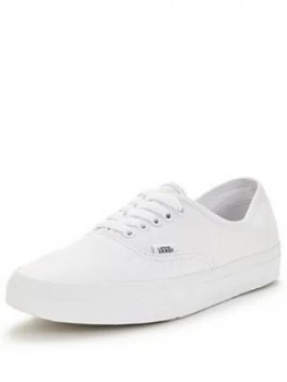 image of Vans Canvas Authentic - White/White, Size 5, Women