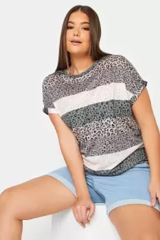 Image of Stripe Print T-Shirt