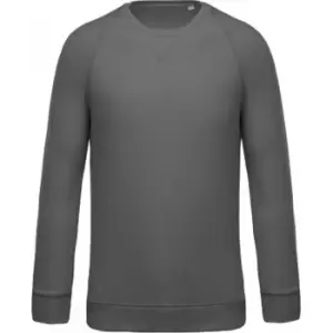 image of Kariban Mens Organic Raglan Sweatshirt (L) (Storm Grey)